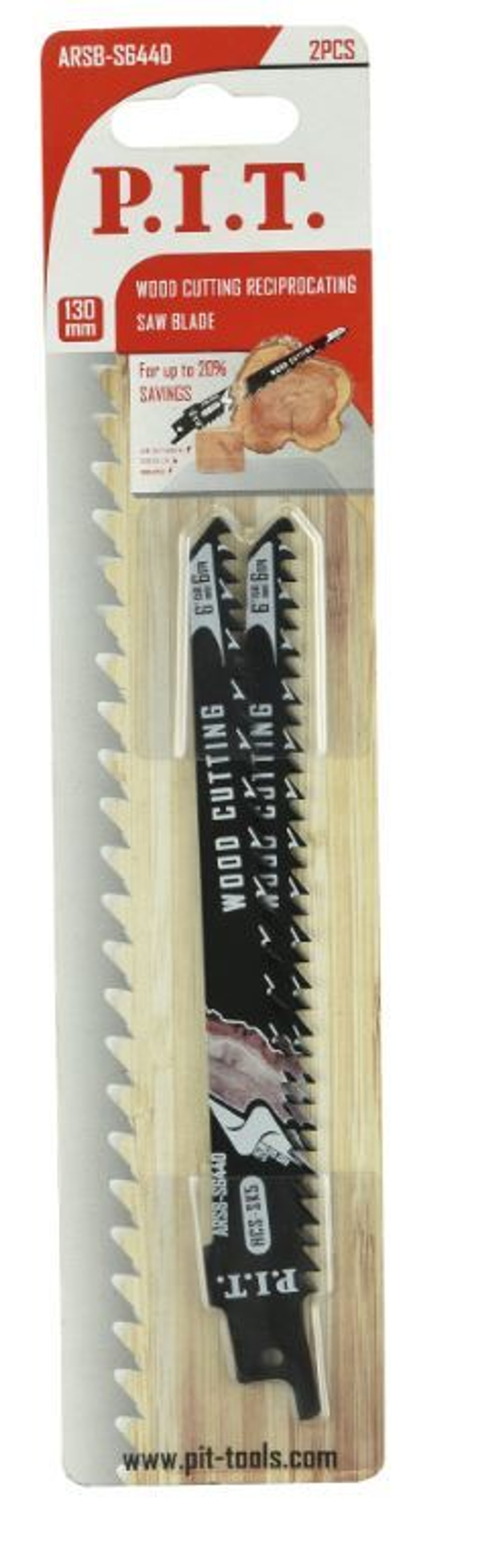 Полотна для сабельной пилы по дер. 2шт S644D / 130мм, быстр. прям., фигур.рез.  / ARSB-S644D