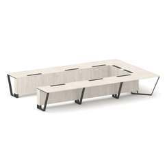 Steel Meet Стол переговорный П-образный KD-PR.B.SP-15P Денвер Светлый/Металл Антрацит 4800*3200*750