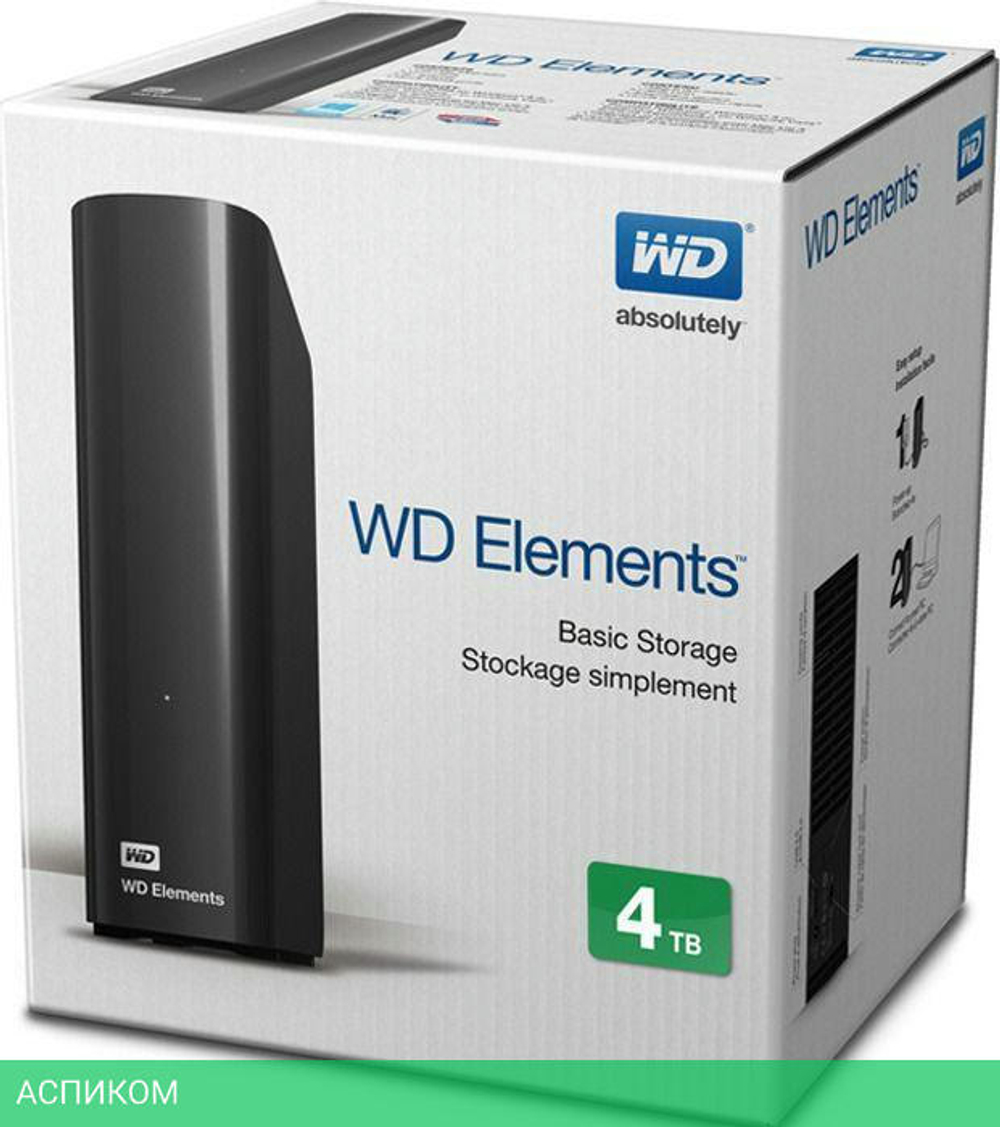 Внешний накопитель WD 4TB WDBWLG0040HBK-EESN