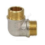 Угольник латунь никель Ду 15 (1/2") НР/НР 9003 ГОСТ 32585-2013 Aquasfera 9003-01