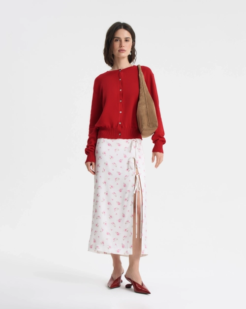 Юбка-миди с завязками