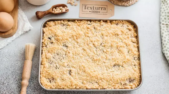 Рецепт насыпного пирога с вареньем