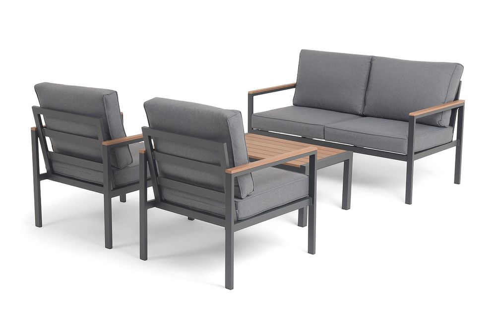 "Пион" лаунж-зона 4-местная из алюминия, цвет серый