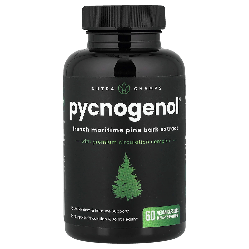 NutraChamps, Pycnogenol®, 60 веганских капсул