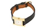 HERMES Heure H Wrist Watch Quartz Movement Genuine Leather Strap 21*17mm White Dial Women"s Watch