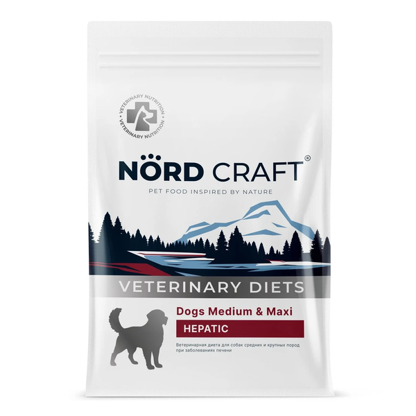 Сухой корм Nord Craft Dogs Medium & Maxi Hepatic для собак средних и крупных пород при заболеваниях печени