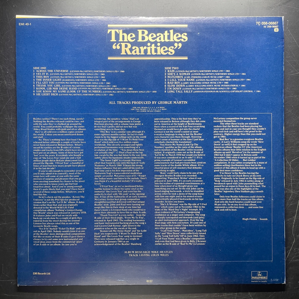 The Beatles ‎– Rarities (Швеция 1979г.)