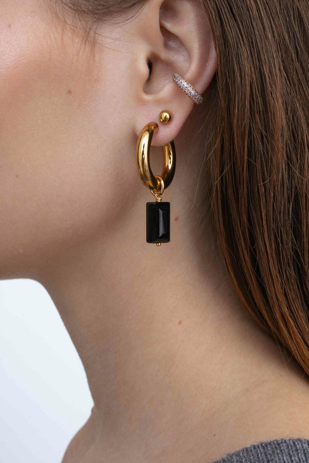 Подвеска Бусина прямоугольная из стекла 15 мм