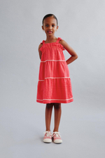 Платье в клетку с волнистыми деталями casa lawa © x zara kids