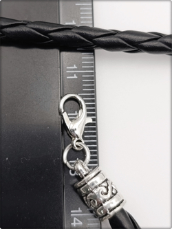 Шнурок, гайтан плетённый с подкулонником, длина 50см. ПУ кожа.