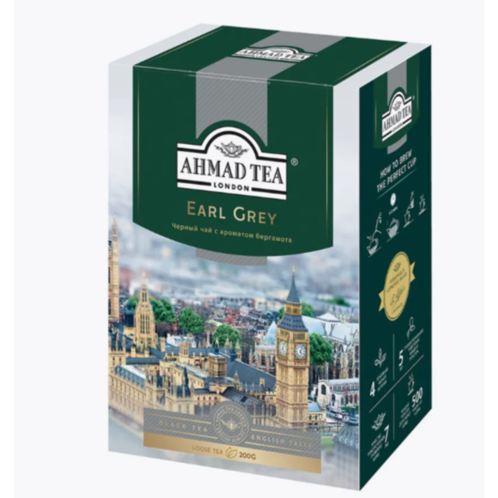 Чай Ahmad Tea Эрл Грей черный с бергамотом 200 гр