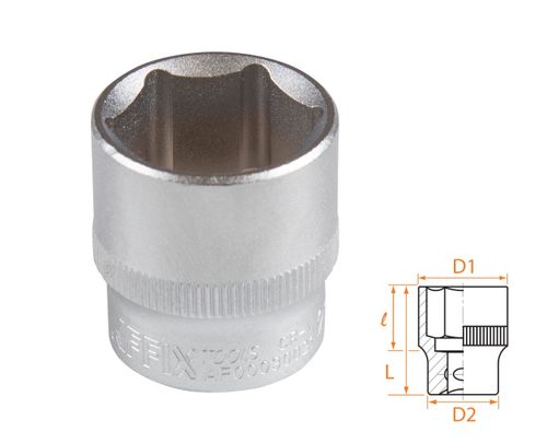 AFFIX (AF00030021) Головка торцевая стандартная шестигранная 3/8", 21 мм