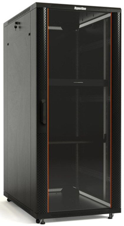 Шкаф напольный 19", 42U Hyperline TTB-4268-AS-RAL9004