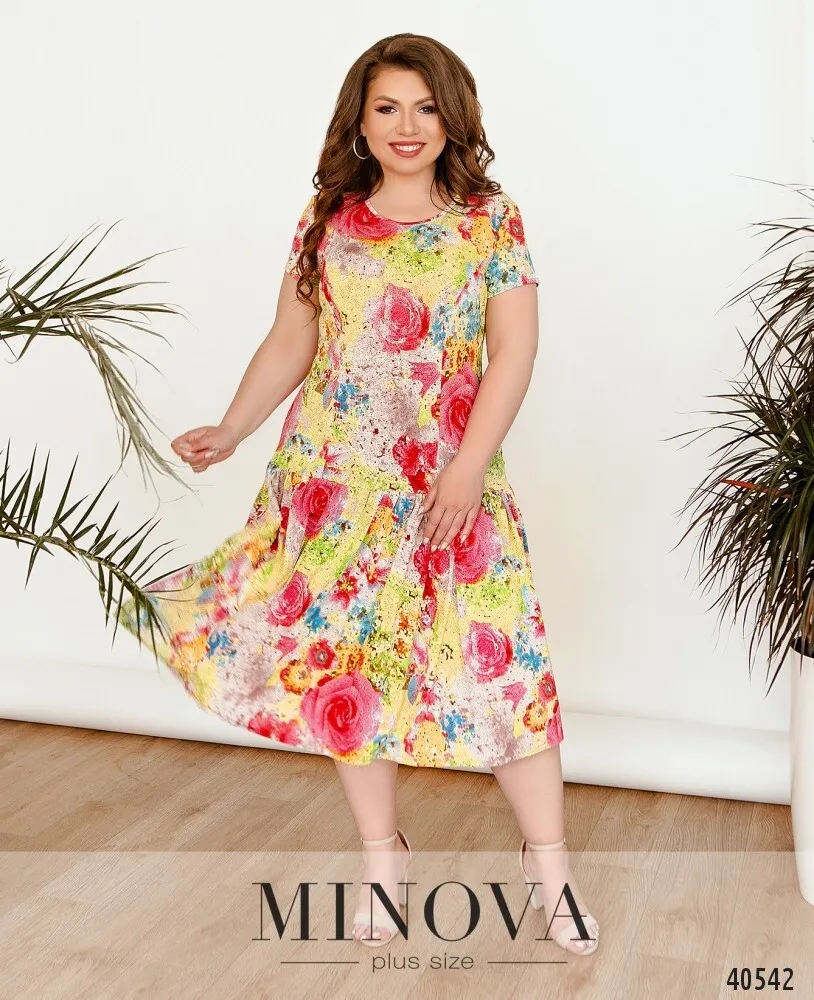 Платье 436-желтый Minova