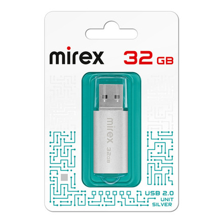 Флешка 32-GB MIREX UNIT серебро USB-2.0