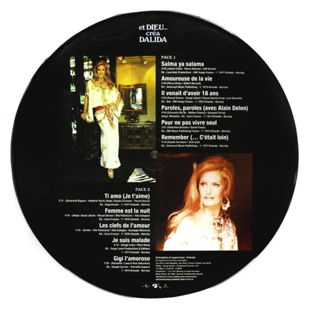 Dalida / Et Dieu... Crea Dalida (Picture Disc)(LP)