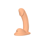 Вибратор с двойной стимуляцией и присоской Mikki телесный 13 см