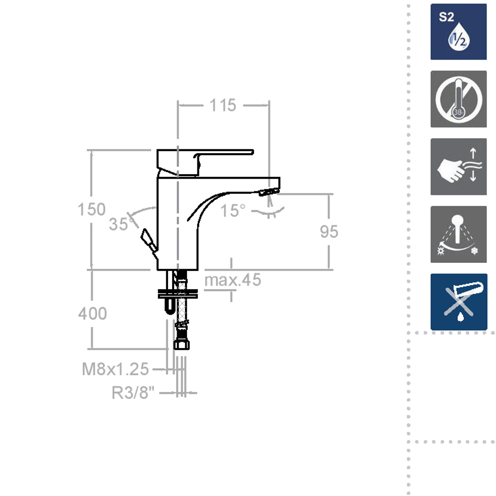 Смеситель для раковины RS-Q 930102