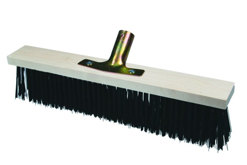Щетка тротуарная деревянная 400 х 55мм, 5-ти рядная, металлическая тулейка, без черенка, 60-2-112