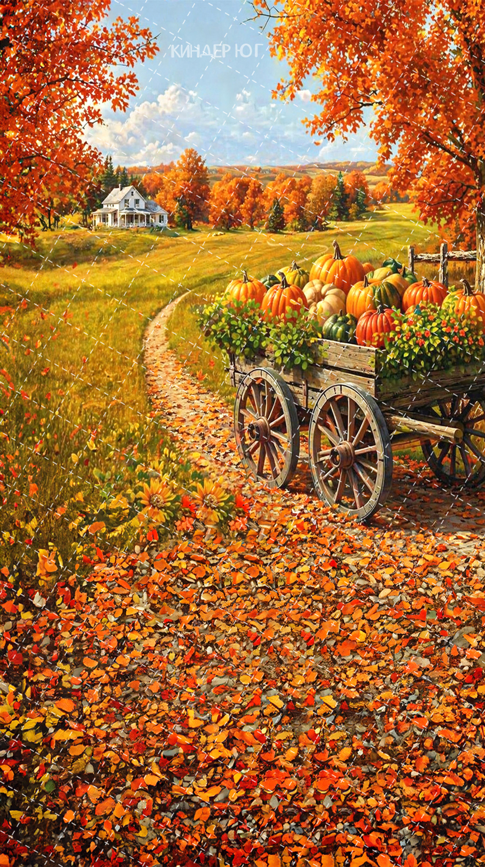 Фотофон "Телега с тыквами" арт. ФФ906-70