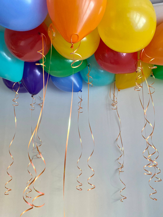 Воздушные гелиевые шары на потолок яркие/разноцветные №4729