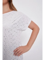 Блузка с пайетками короткий рукав