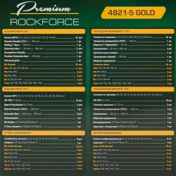 Набор инструментов 82+6пр. 1/4''1/2''6pt RockFORCE RF-4821-5 GOLD