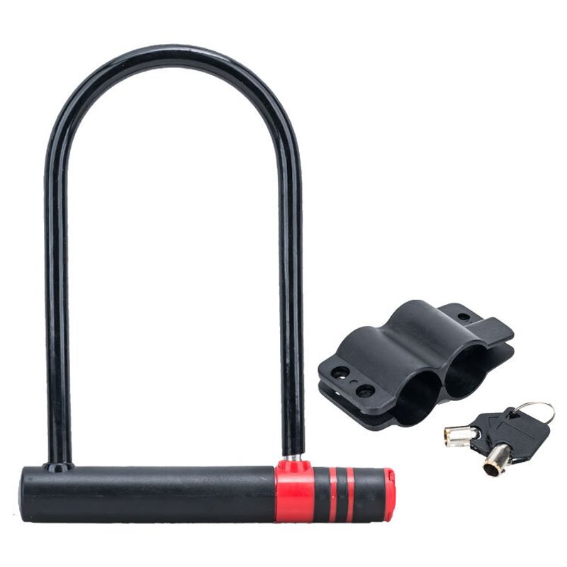 Велоипедный замок Pulse скоба с держателем на колесо 180х245 мм