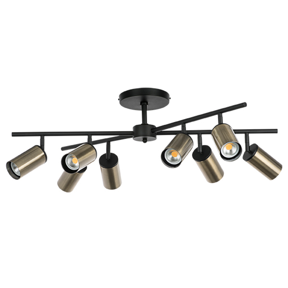 LR728318 Люстра RULLO 8х50W GU10 ЧЕРНЫЙ/БРОНЗА (571728+214431-8)