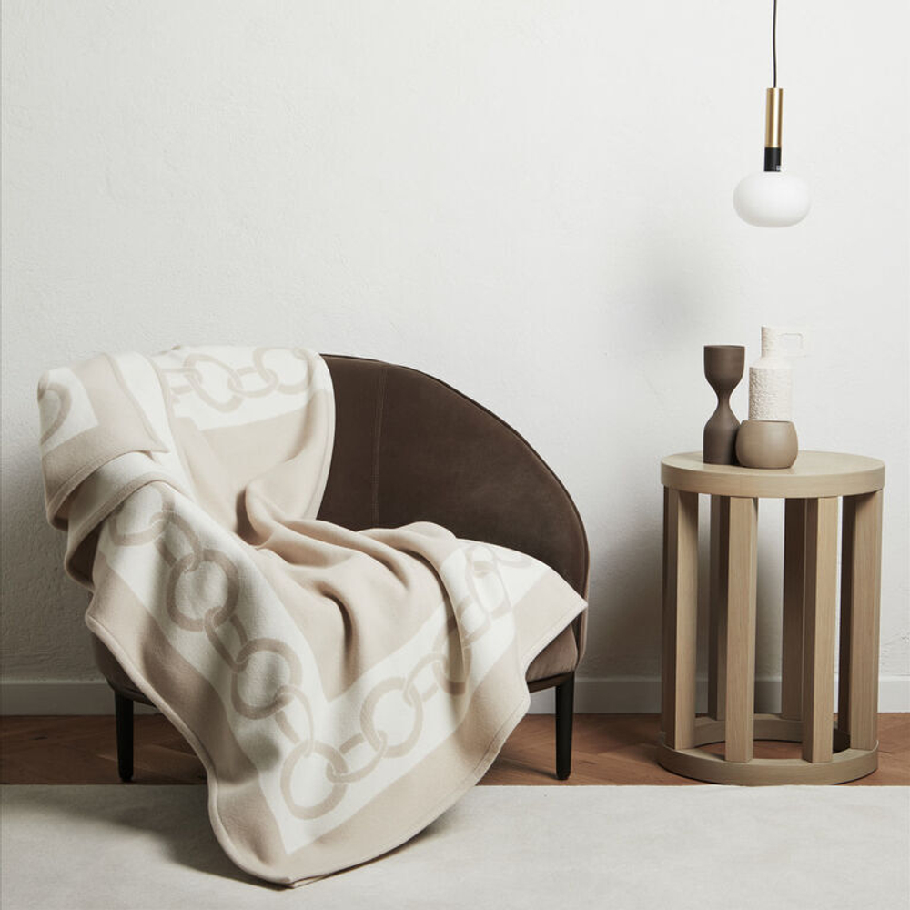 Плед Frette Chains Beige/Milk (130 x 200 см)