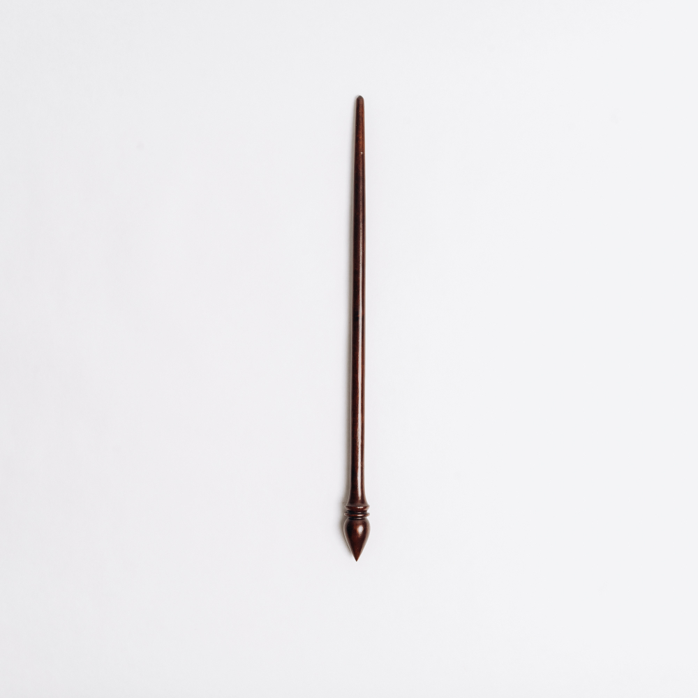 Опорное веретено для прядения из древесины сибирского кедра 280 мм. B78