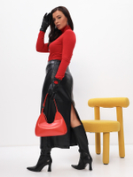 Юбка из экокожи