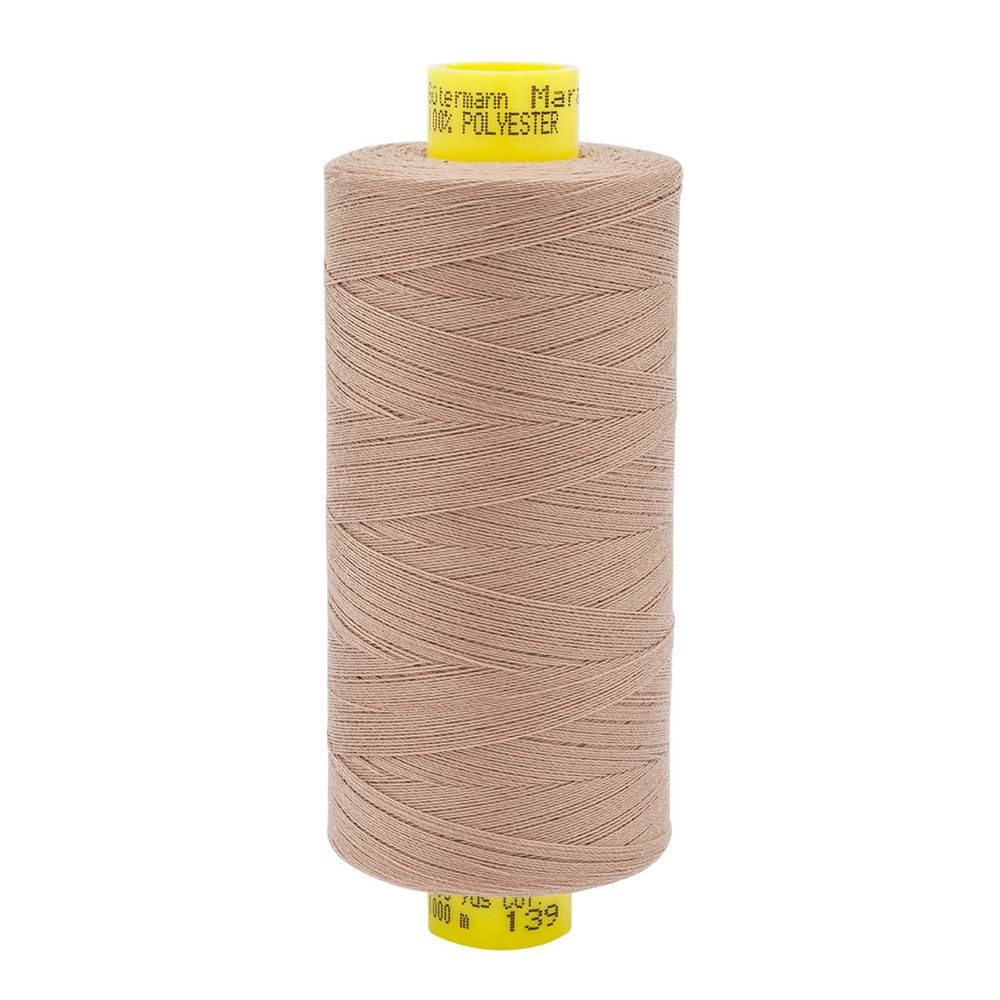 Нитка Gutermann Mara 120 (1000 метров), 1 кат., универсальная | 139 бежево-коричневый
