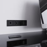 Розетка Ethernet RJ-45 (черный акрил)