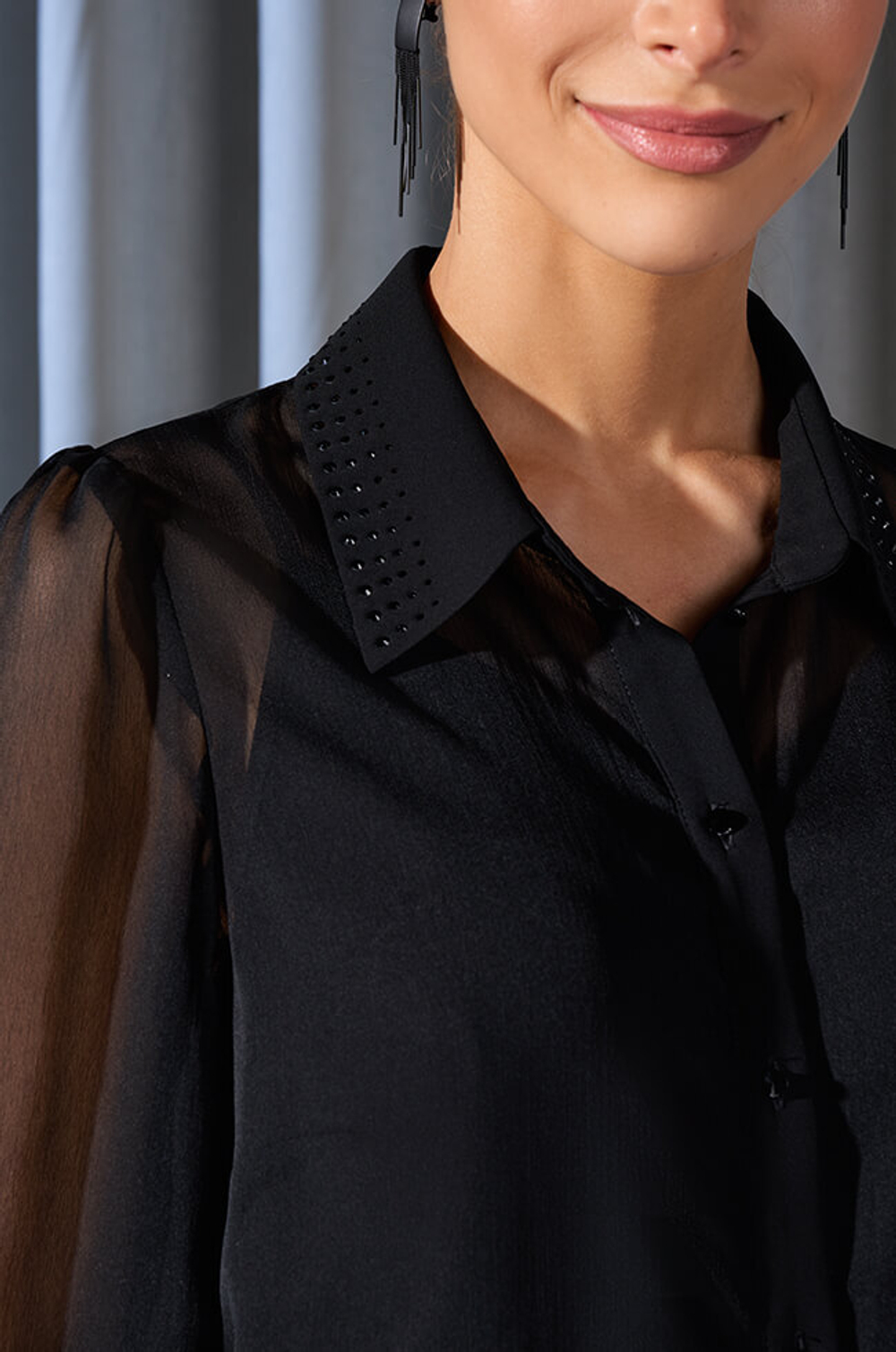 22932 Блузка женская (черный)