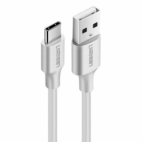 Кабель Ugreen US287 USB-A 2.0 - USB-C Cable Nickel Plating 1.5 м (60122) White