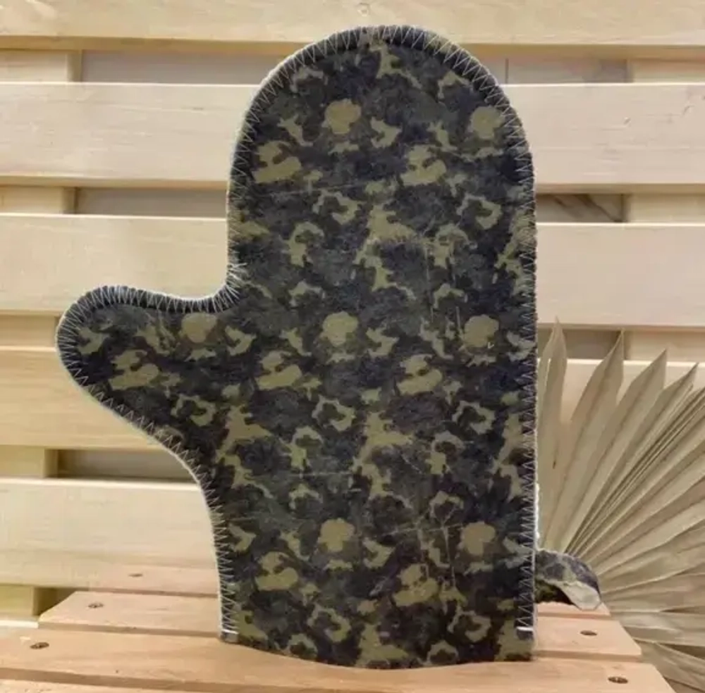 Варежка банная цветная «Милитари»