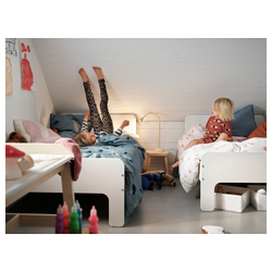 IKEA BARNDRÖM  (ИКЕА БАРНДРÖМ)  -  Пододеяльник и наволочка, рисунок сердца, белый/розовый, 150x200/50x60 см