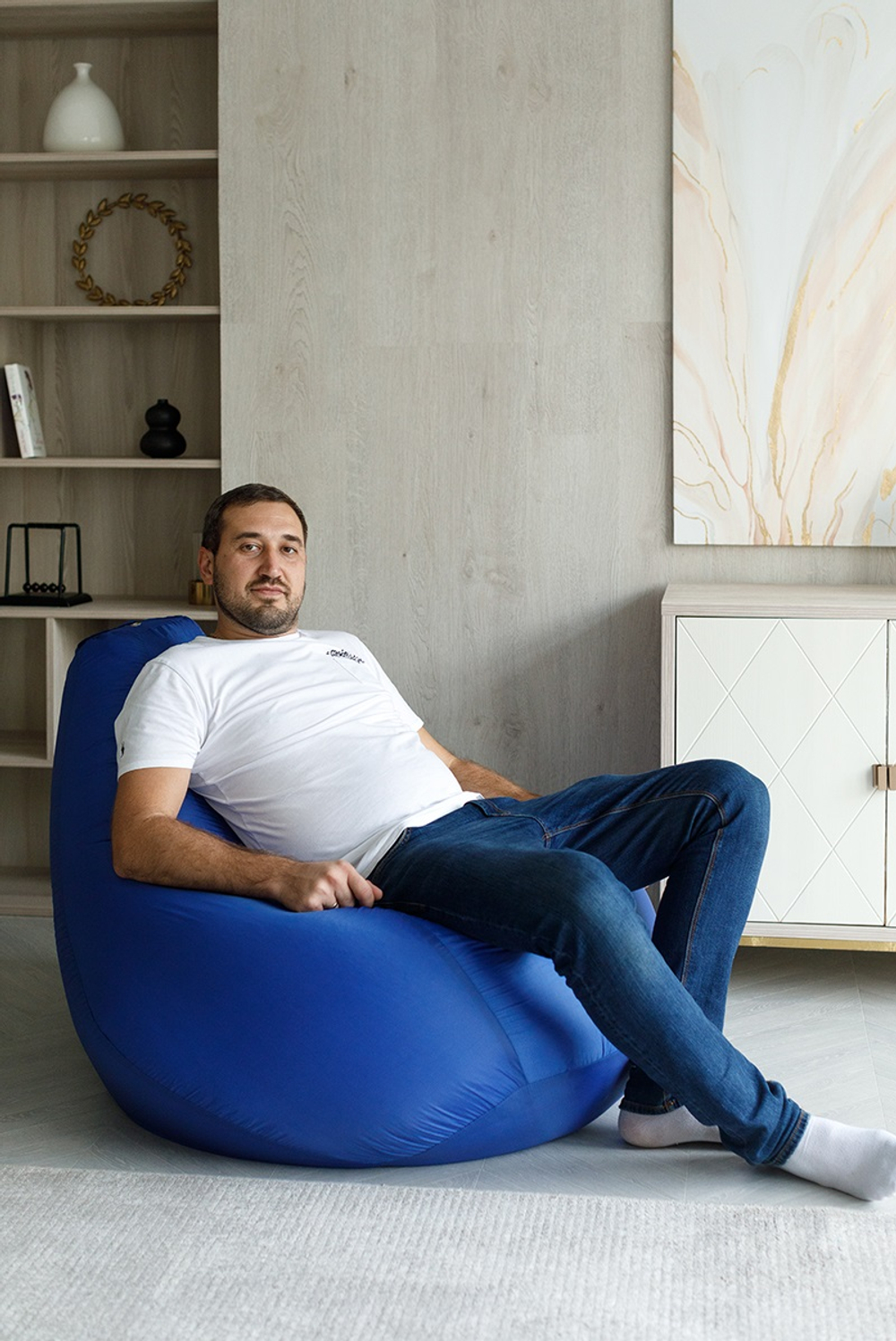 Кресло Мешок Груша Синее (Оксфорд) (3XL, Классический)