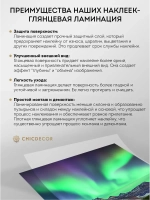 Наклейка на холодильник красочная Северное сияние