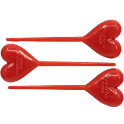 Пика д/канапе Сердце пласт 7,6см 10шт