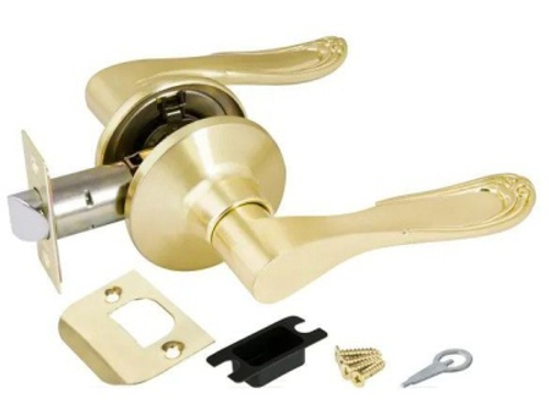 Замок ручка Золото матовое без ключа, без фиксатора 6030 SВ-P