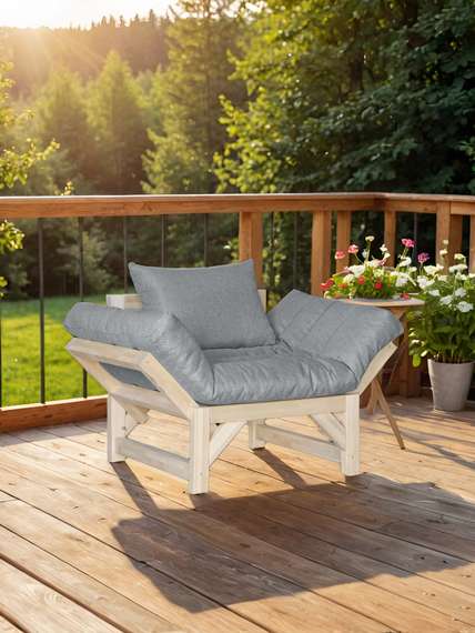 Кресло Бинго ткань браво grey, каркас лак