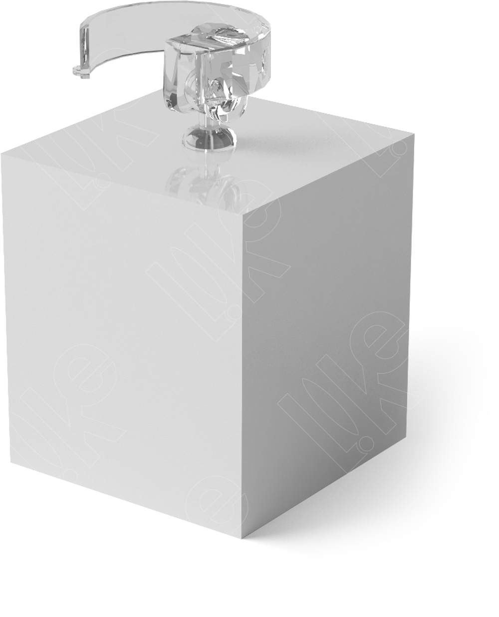 Подставка акриловая для кольца/кольцедержатель/ПЭТ карман для бирки/Н-55 мм.