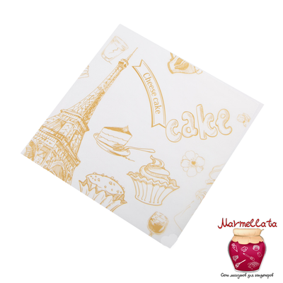 Бумага упаковочная для бенто-торта "Париж", 18*18 см