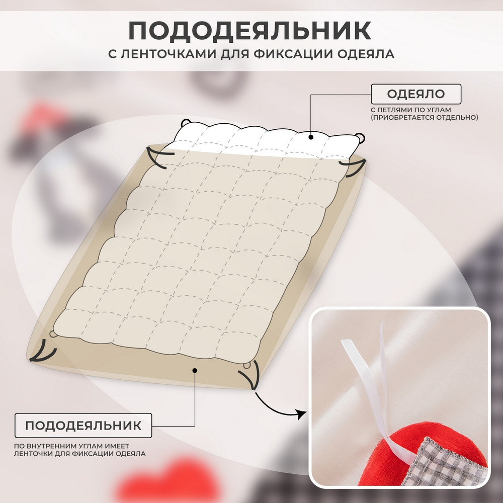 Комплект постельного белья на резинке Делюкс Сатин 100% хлопок «Собачьи сны»