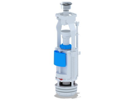 Арматура сливная с двойнойхромированной кнопкой
