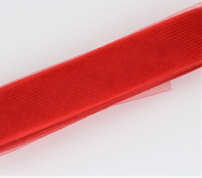 Лента регилин, сетка, ш. 5 см, красный