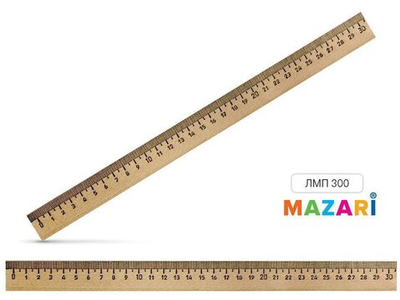 Линейка деревянная 30 см