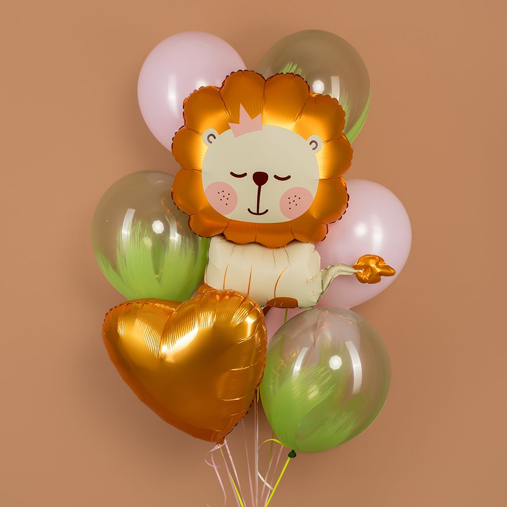 Шар (30''/76 см) Фигура, Львенок, Сатин, 1 шт.